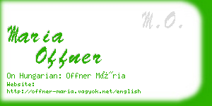 maria offner business card